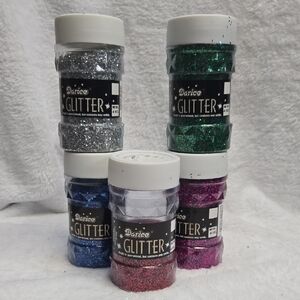 Darice Glitter Collection - Silver, Green, Blue, Pink, Red